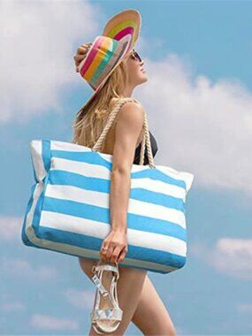 Beach Pool Bag for Women Large Waterproof Beach Tote Bag Zipper Beach Bags